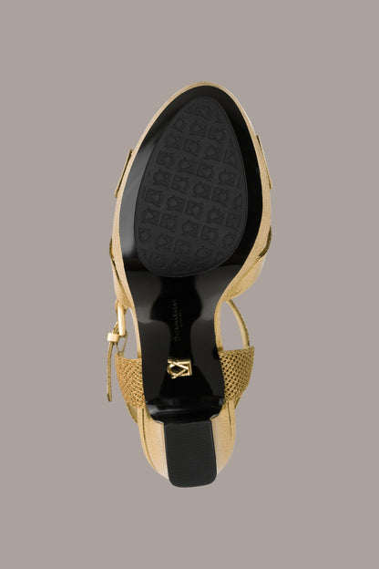 STEFANIA PLATFORM SANDAL - Gold