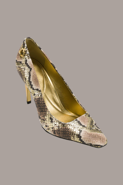 SAVITA HIGH PUMP - Cognac/Gold