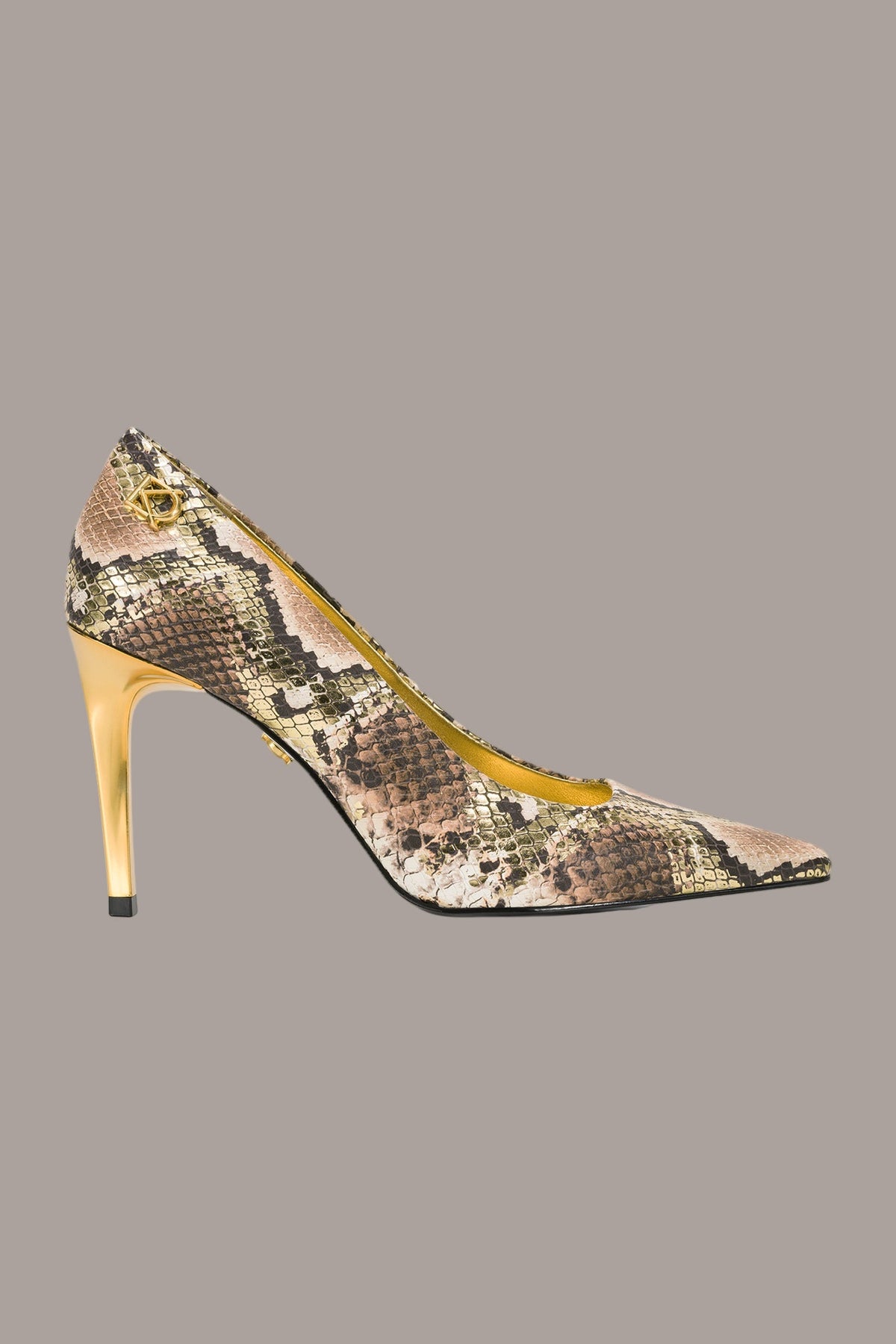 SAVITA HIGH PUMP - Cognac/Gold