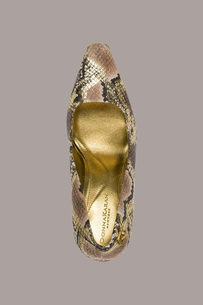 SAVITA HIGH PUMP - Cognac/Gold