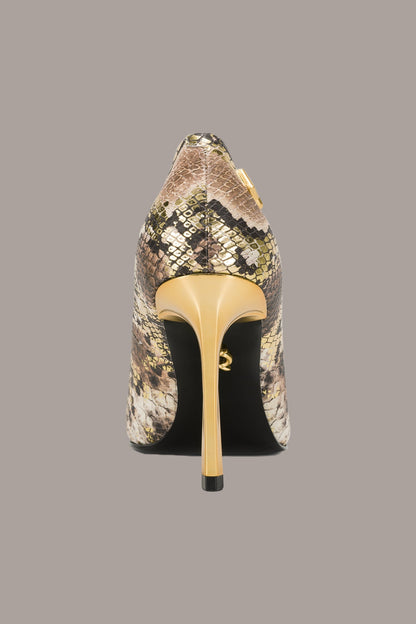 SAVITA HIGH PUMP - Cognac/Gold