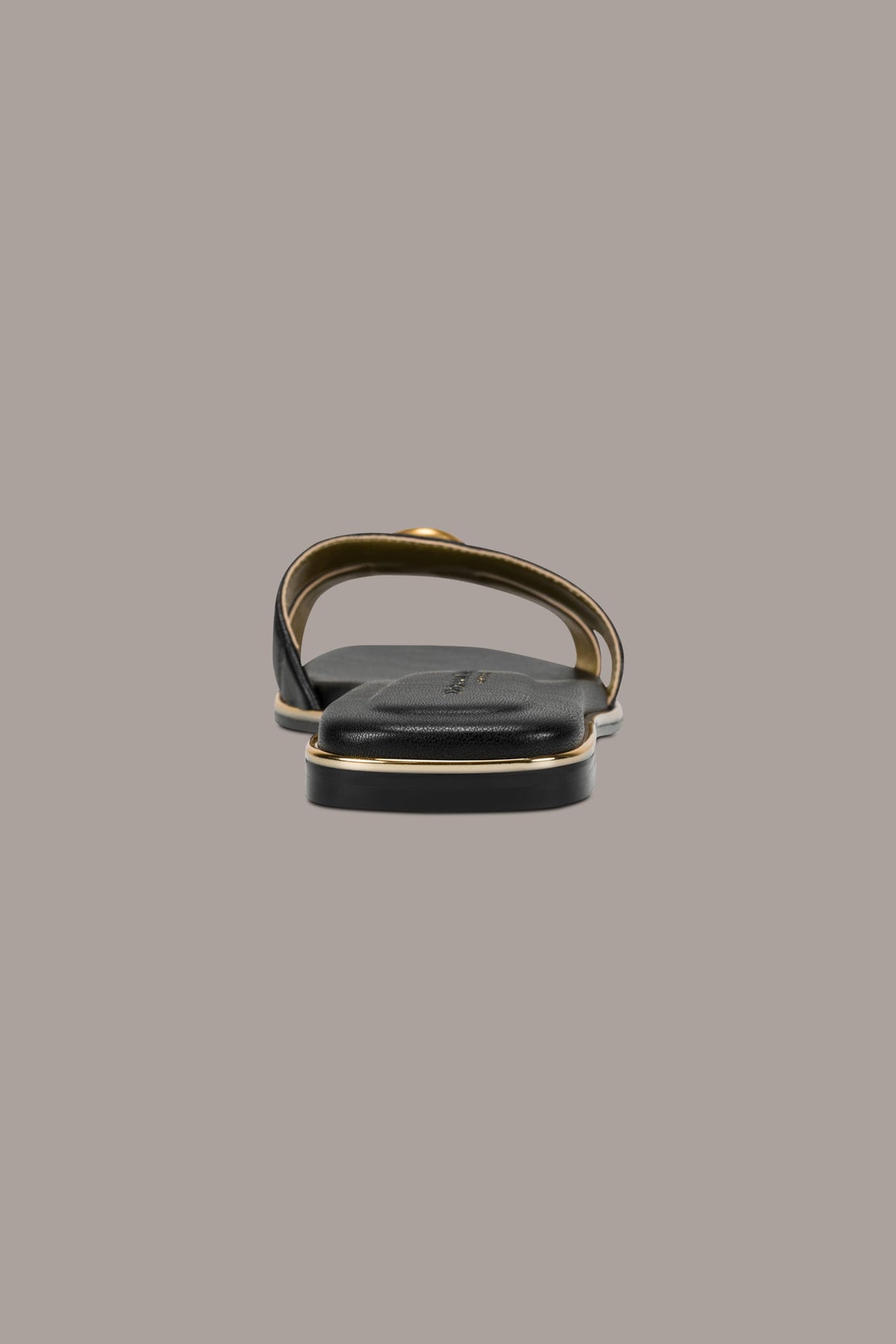 HALO SQUARE-TOE SLIDE SANDAL - Black