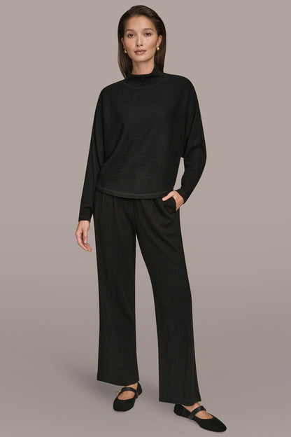 MOCK-NECK TOP - Black