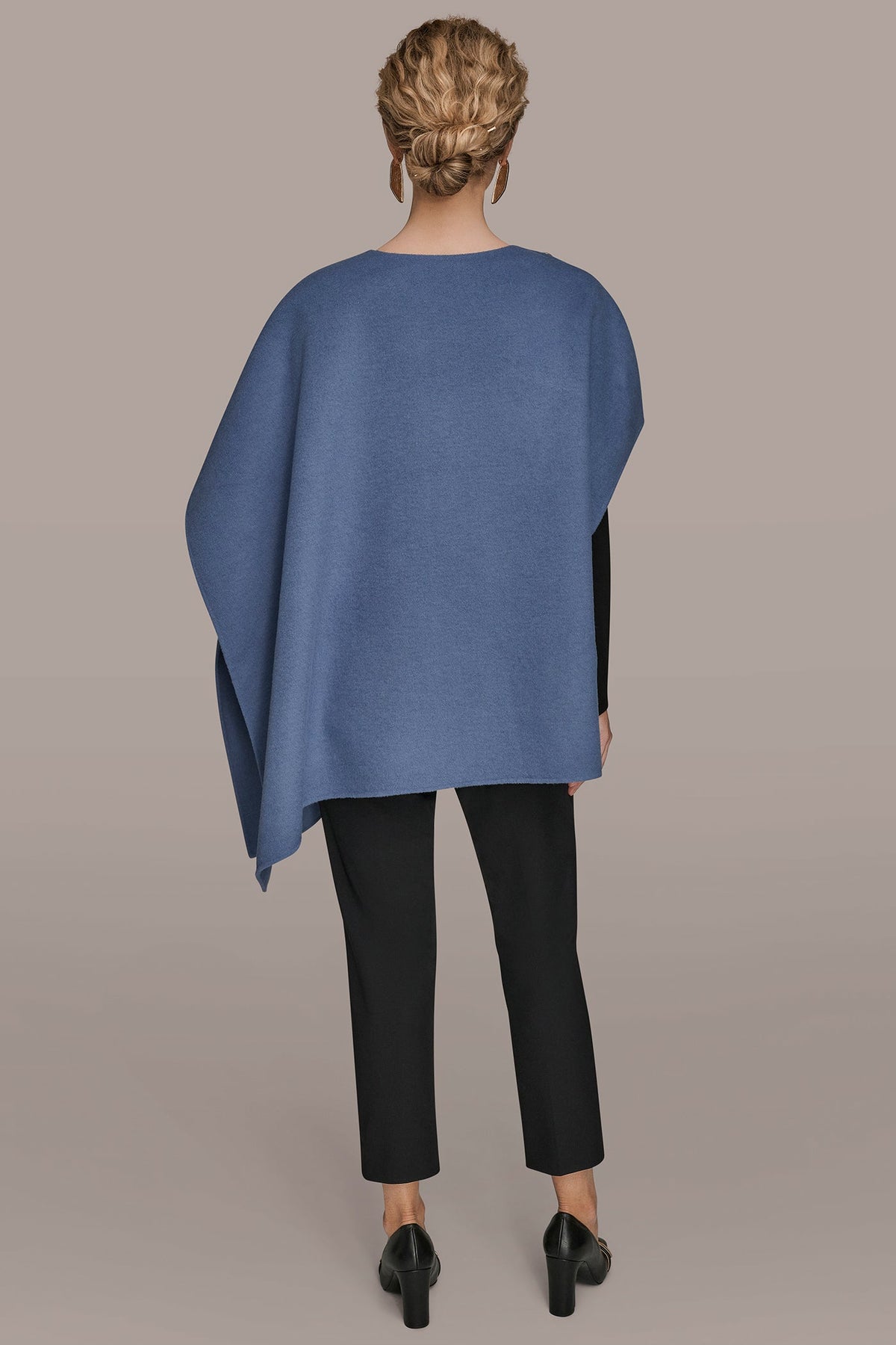 BUTTON-EMBELLISHED WOOL-BLEND CAPE - TEMPEST