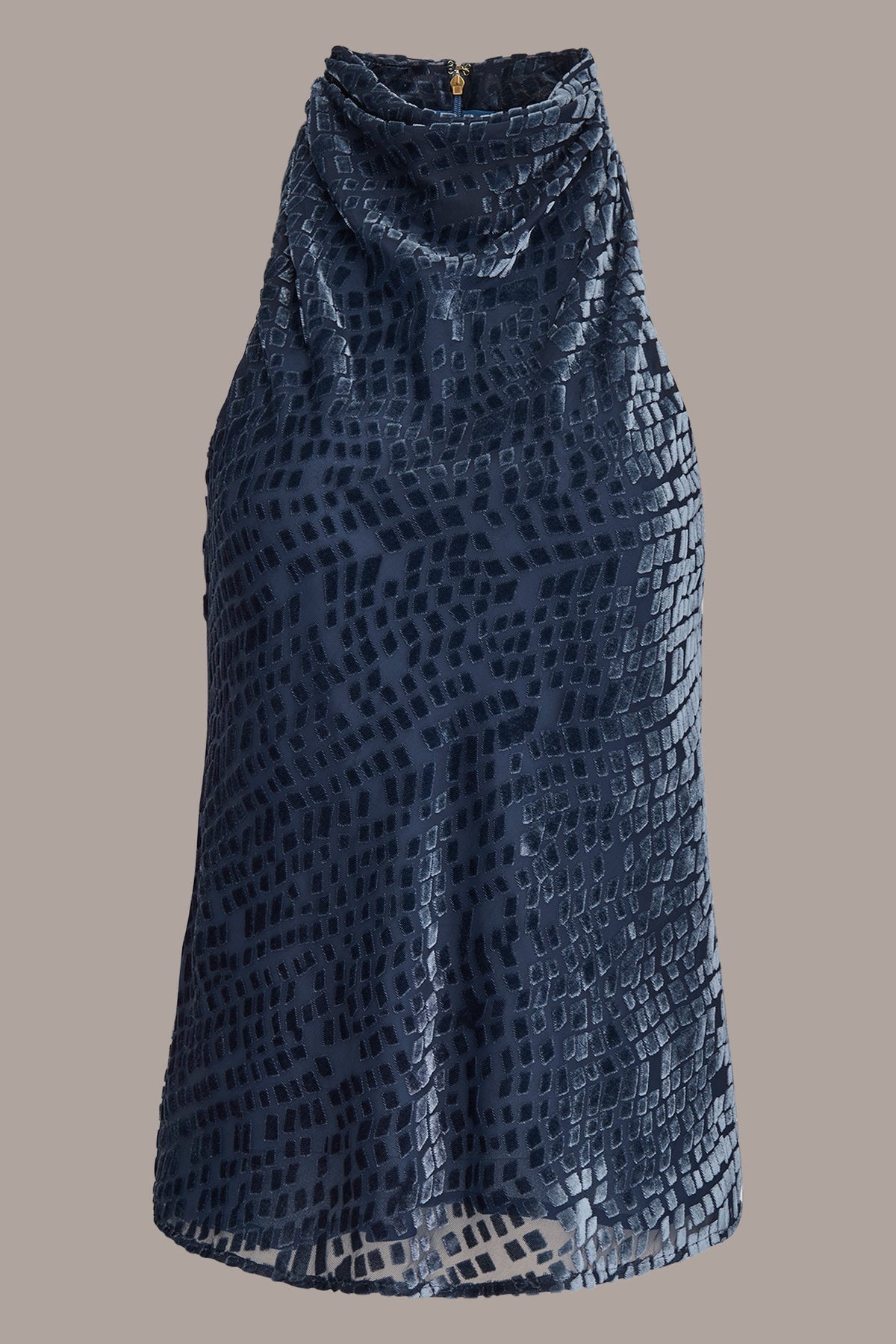 HIGH-NECK BURNOUT TOP - DARK TEMPEST