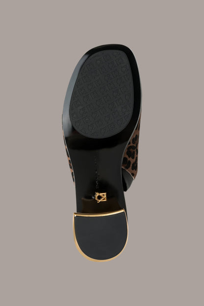 TINLEY PEEP TOE MULE - Leopard