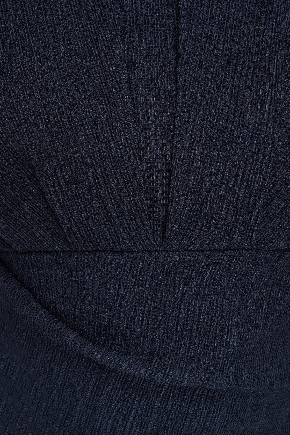 CRINKLED SLEEVELESS RUCHED MIDI DRESS - NIGHTFALL