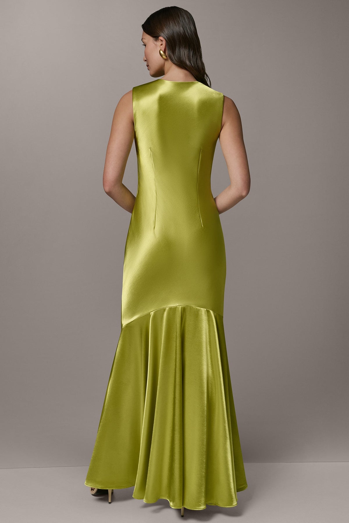 SLEEVELESS COWL-NECK GOWN - Summer Citron