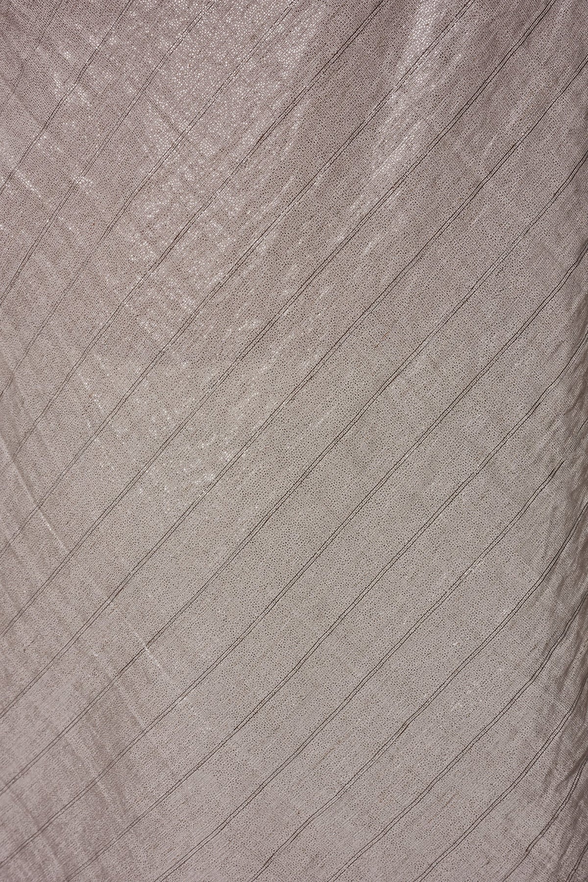SLEEVELESS METALLIC PINSTRIPE TOP - Sisal/Canyon