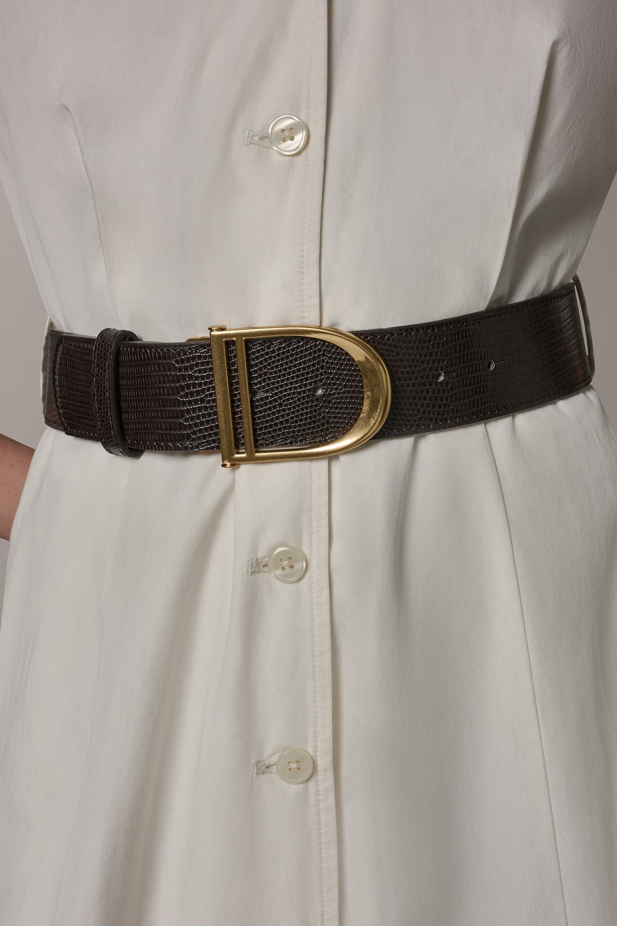 PUFF SLEEVE MIDI SHIRT DRESS - Cream