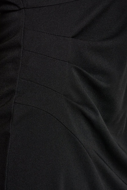 SLEEVELESS MIDI HALTER DRESS - Black