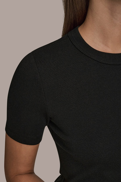 SHORT SLEEVE CREW NECK TEE - Black