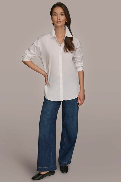 COTTON-POPLIN SHIRT - White