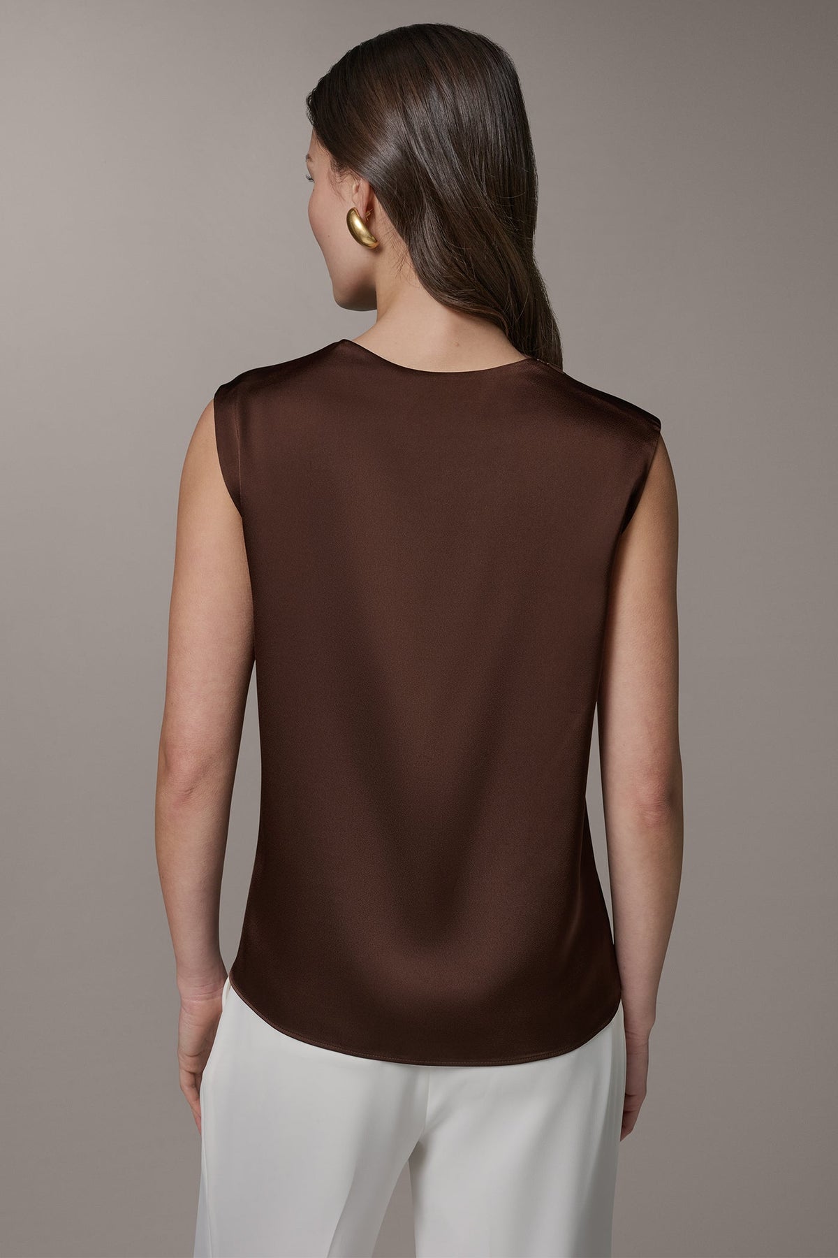 PLEATED SHOULDER BLOUSE - Canyon