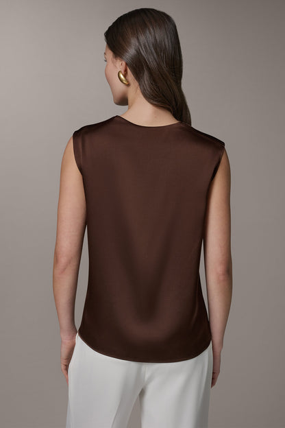 PLEATED SHOULDER BLOUSE - Canyon