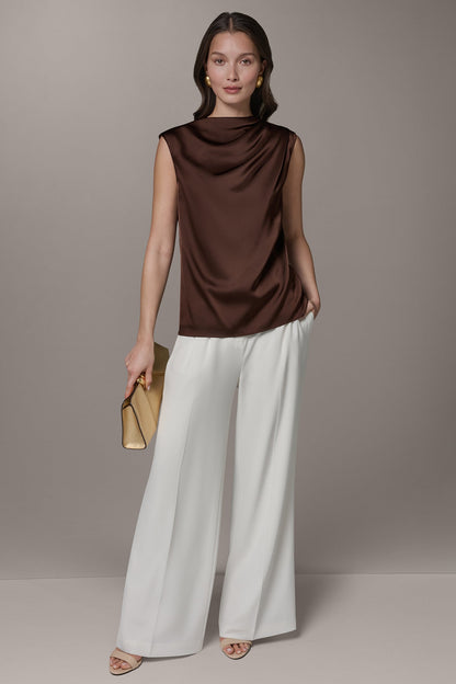 PLEATED SHOULDER BLOUSE - Canyon