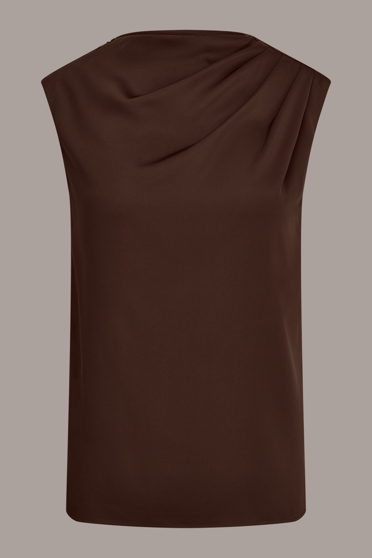 PLEATED SHOULDER BLOUSE - Canyon
