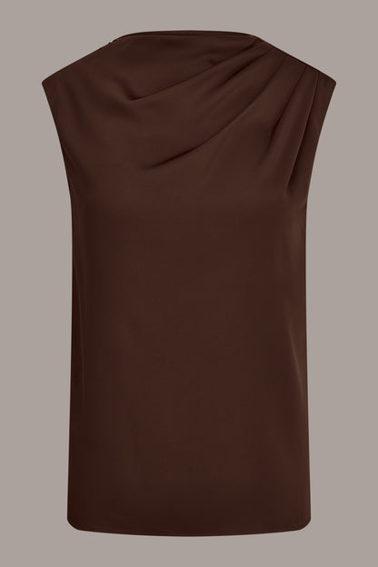PLEATED SHOULDER BLOUSE - Canyon