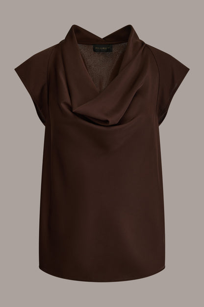 CAP SLEEVE MIXED MEDIA TOP - Canyon
