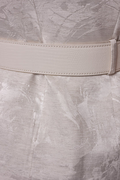 CROPPED CROSSOVER SUIT VEST - Light Flax