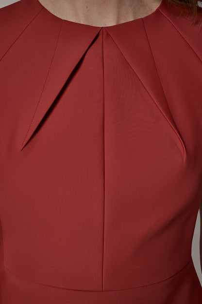 SHORT SLEEVE PEPLUM TOP - Sunbaked
