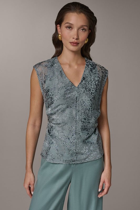 DOT BURNOUT TOP - WATERLILY