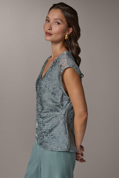 DOT BURNOUT TOP - WATERLILY