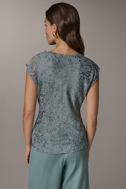 DOT BURNOUT TOP - WATERLILY