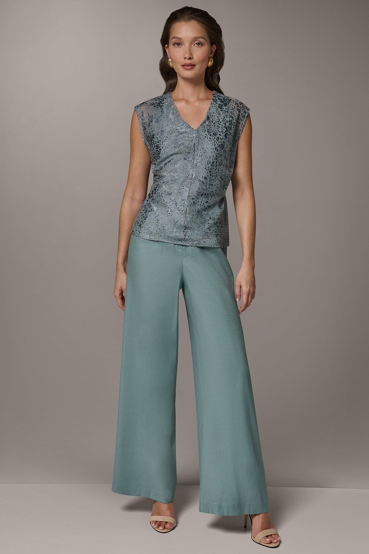 DOT BURNOUT TOP - WATERLILY