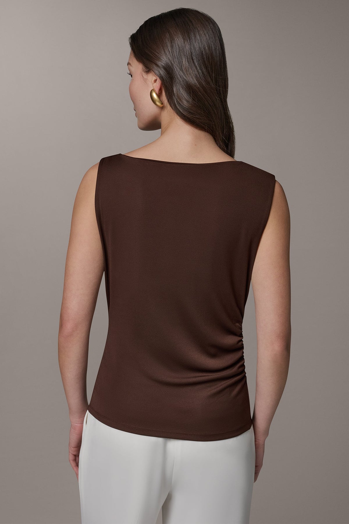 SLEEVELESS COWL-NECK TOP - Canyon