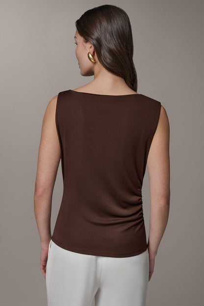 SLEEVELESS COWL-NECK TOP - Canyon