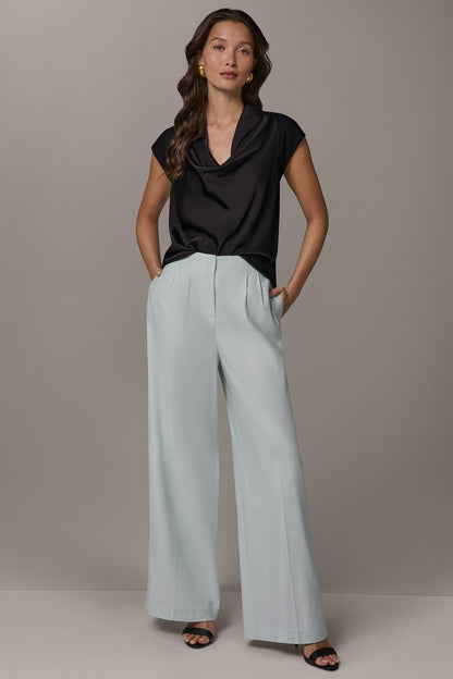 EXTRA HIGH-RISE PLEATED WIDE-LEG PANT - Skylight