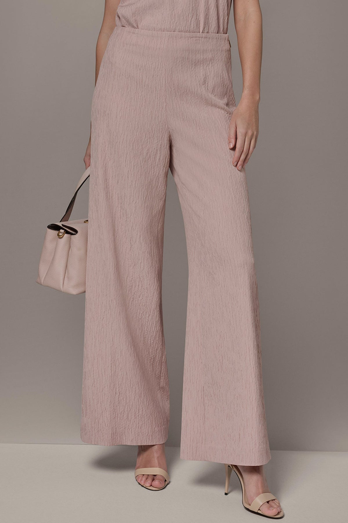 EXTRA HIGH-RISE WIDE-LEG SUIT PANT - Snow Petal