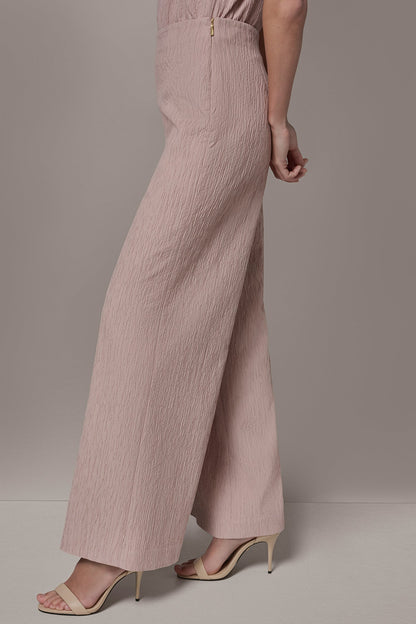 EXTRA HIGH-RISE WIDE-LEG SUIT PANT - Snow Petal