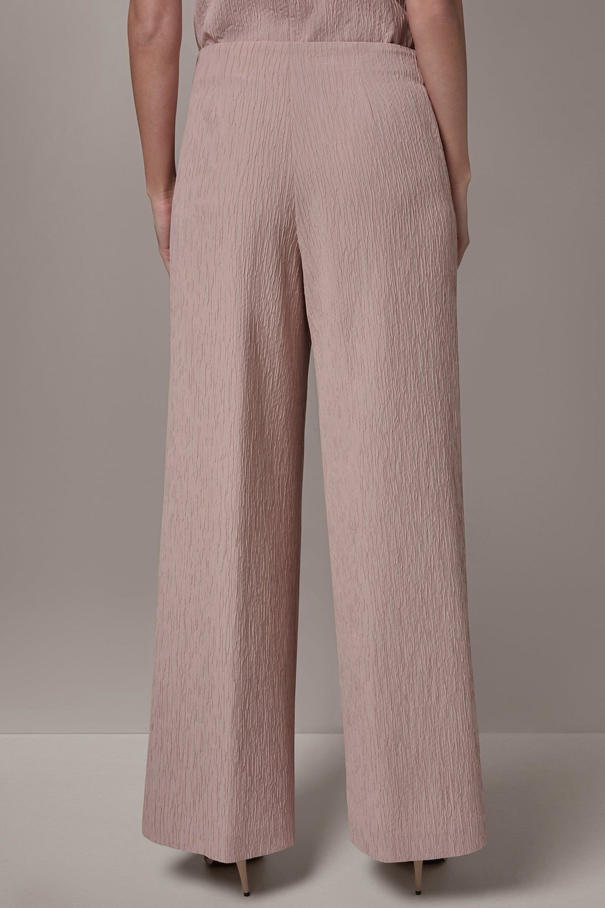 EXTRA HIGH-RISE WIDE-LEG SUIT PANT - Snow Petal