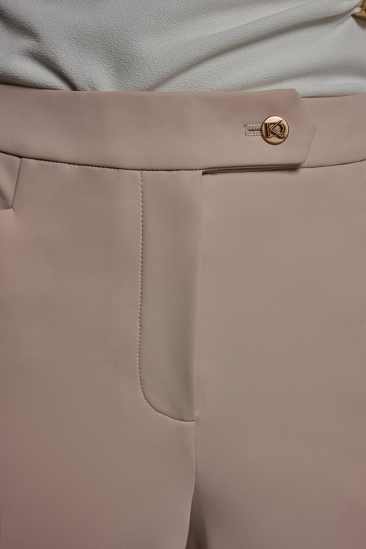 MID-RISE BOOTCUT SUIT PANT - Snow Petal