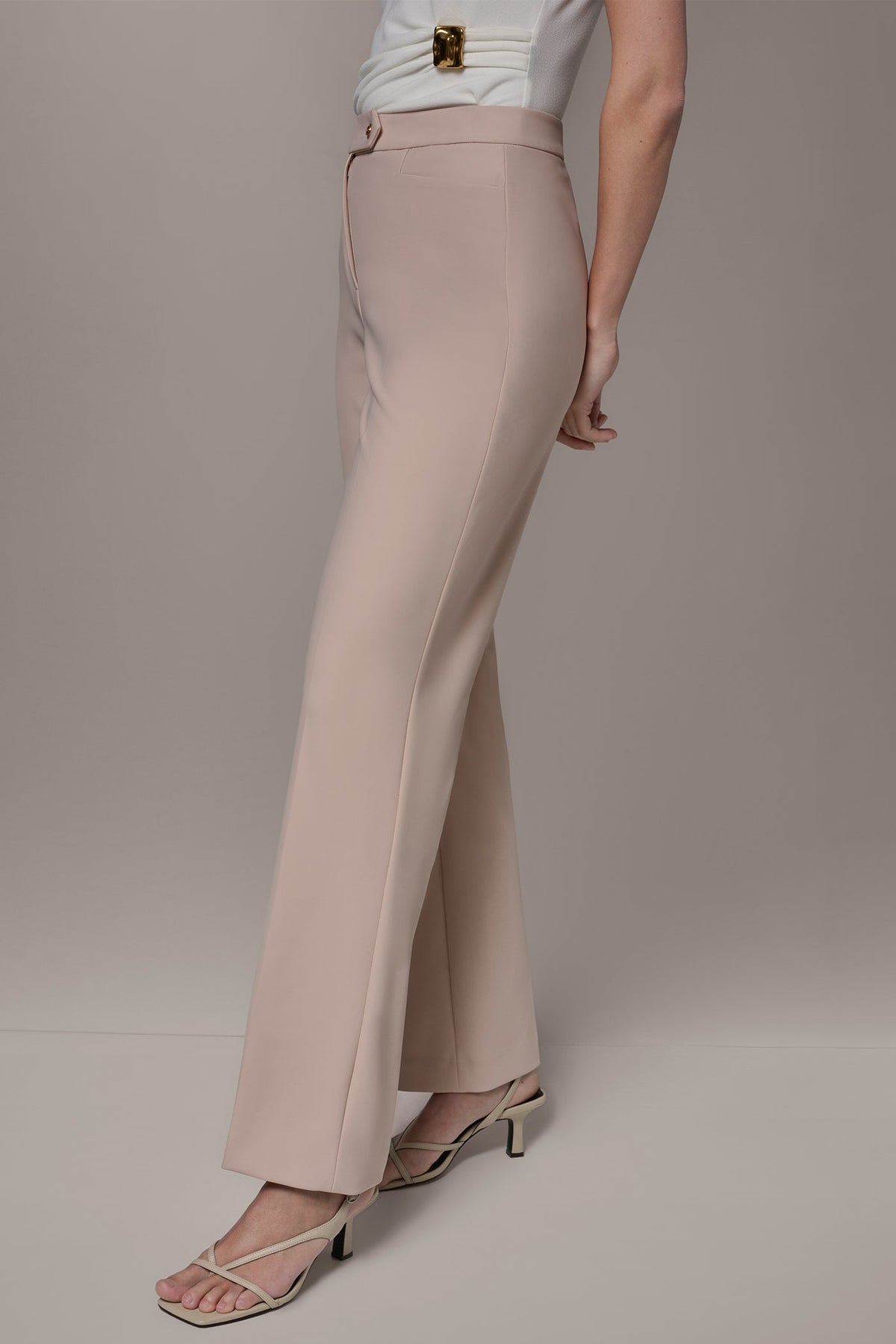 MID-RISE BOOTCUT SUIT PANT - Snow Petal