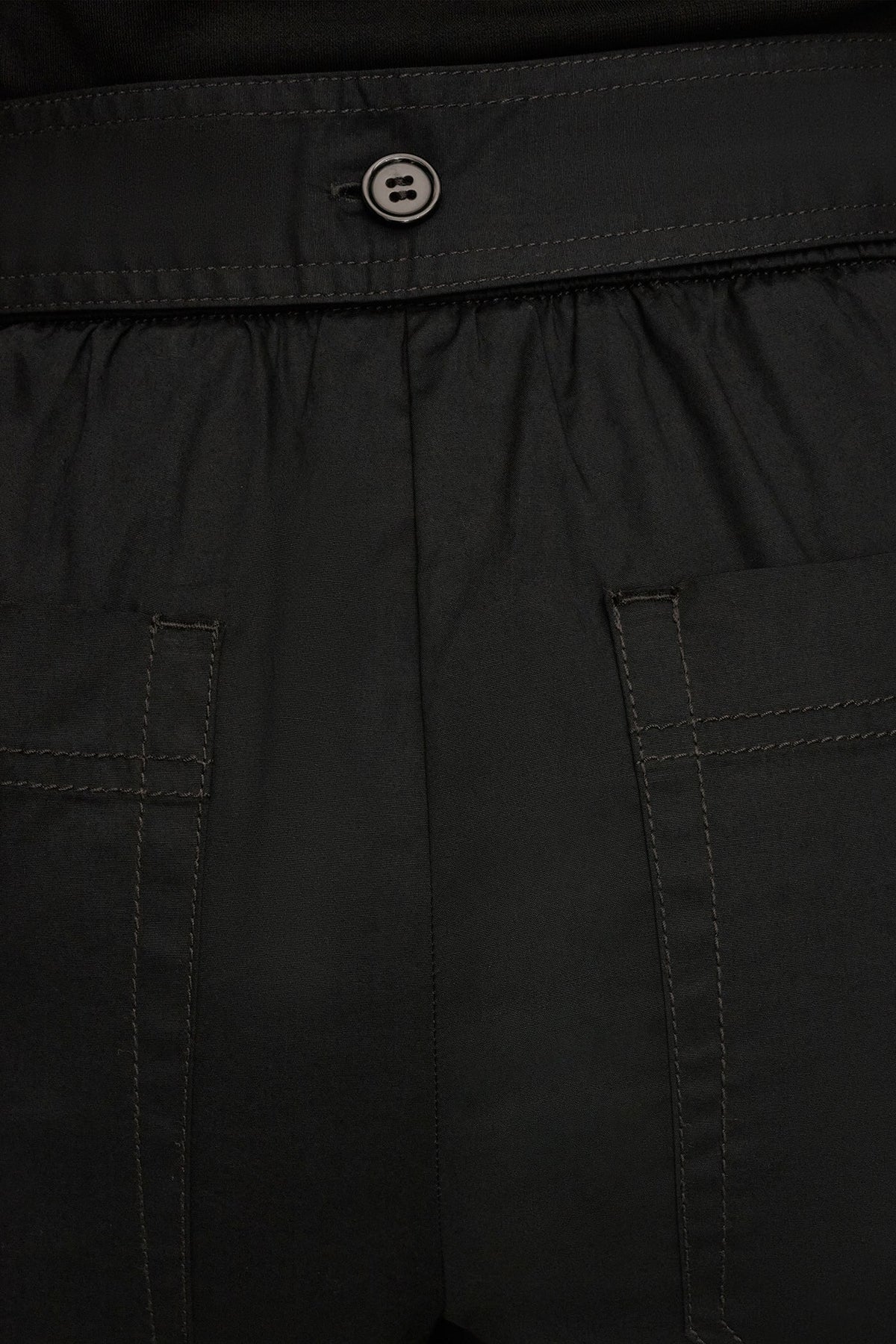 CROPPED MID-RISE WIDE-LEG PANT - Black