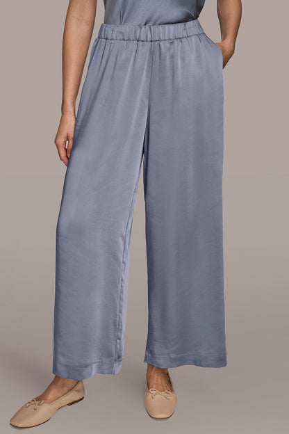 SATIN MID-RISE RELAXED PANT - Tempest