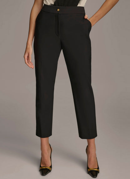 SLIM LEG ANKLE LENGTH PANT - Black