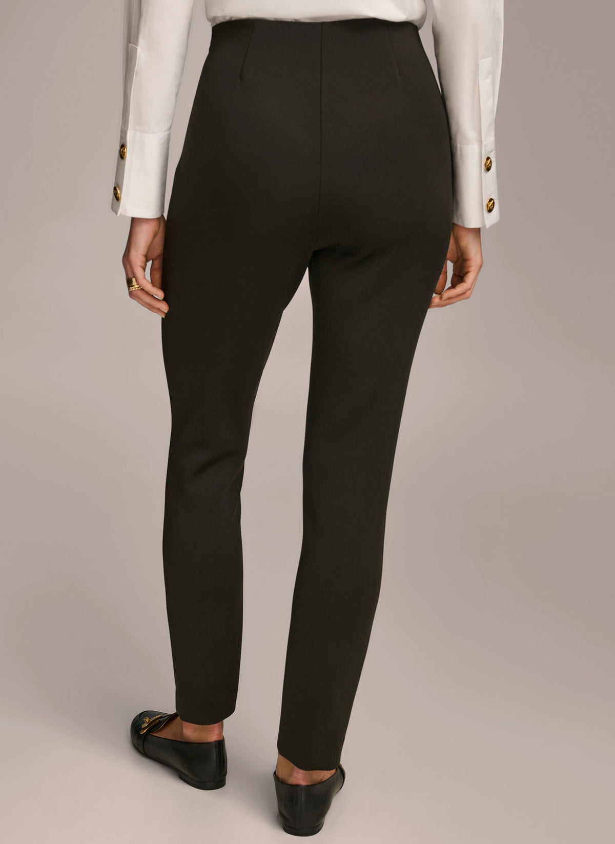 HIGH RISE ANKLE PANT - Black