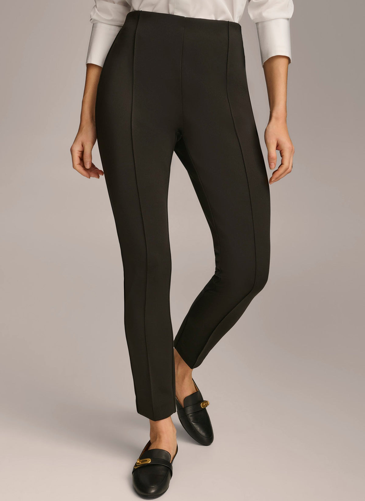 HIGH RISE ANKLE PANT - Black