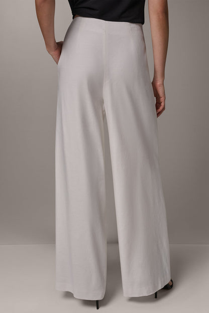 EXTRA HIGH-RISE PLEATED WIDE-LEG PANT - Cream