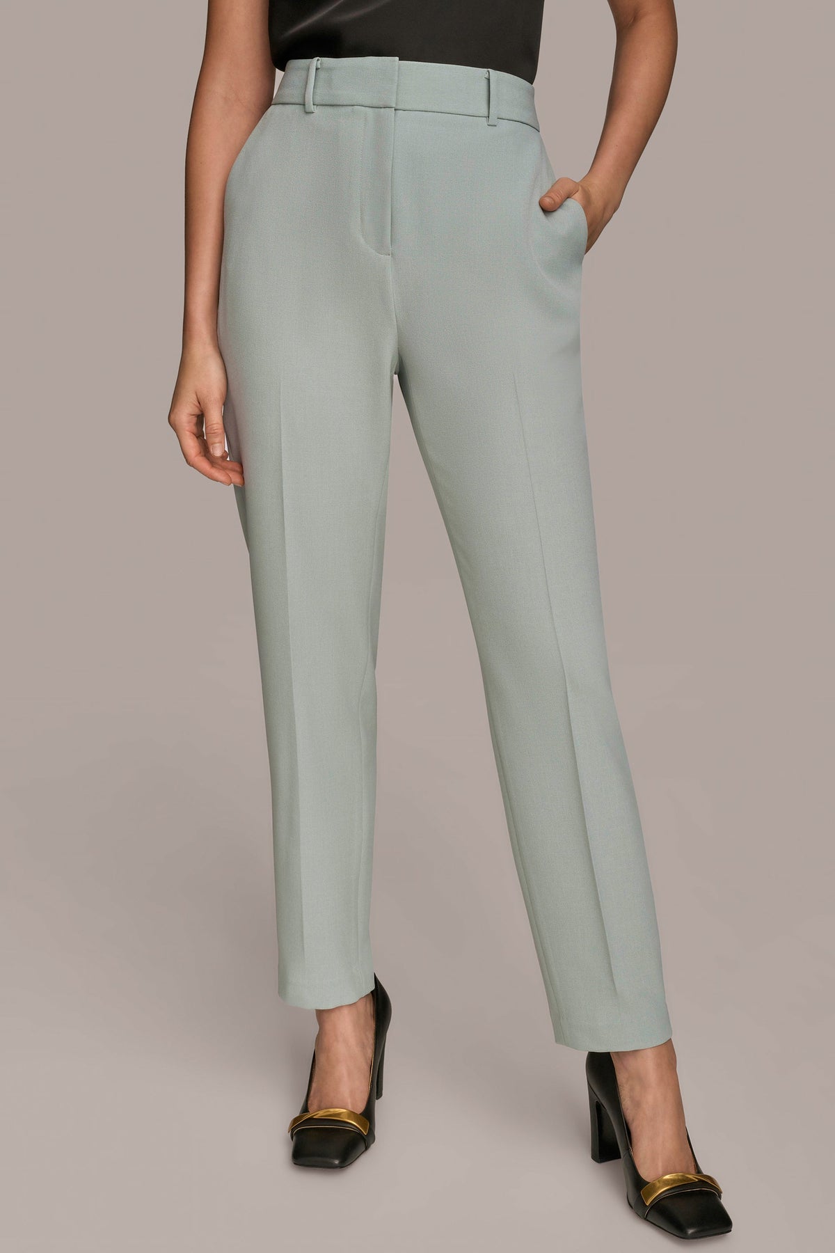 HIGH-RISE STRAIGHT-LEG PANT - WEATHERED SAGE