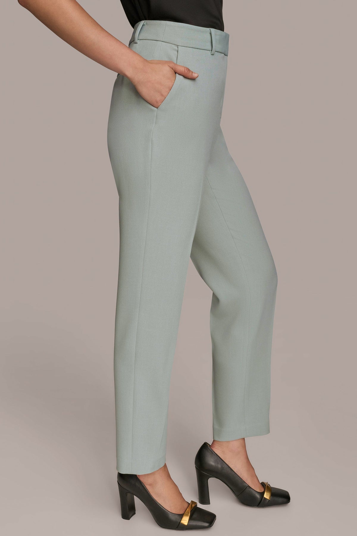 HIGH-RISE STRAIGHT-LEG PANT - WEATHERED SAGE