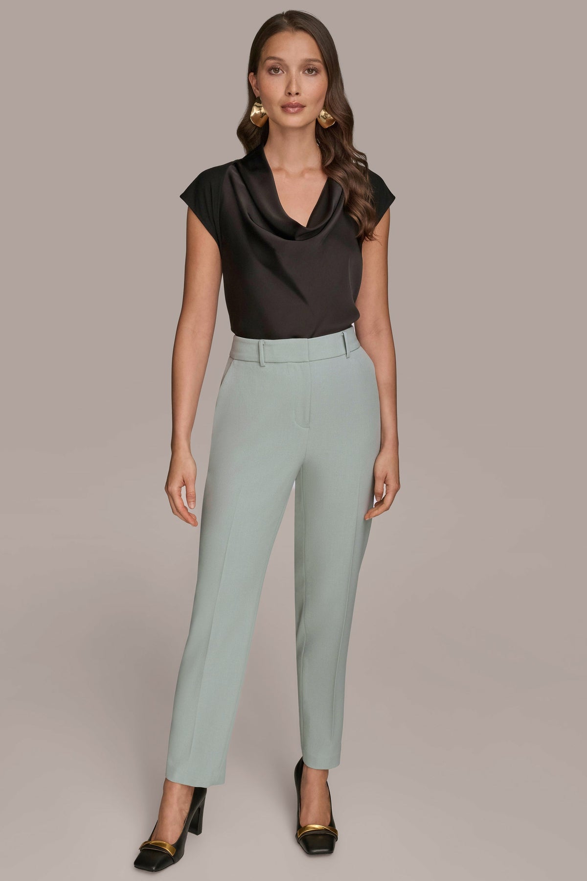HIGH-RISE STRAIGHT-LEG PANT - WEATHERED SAGE