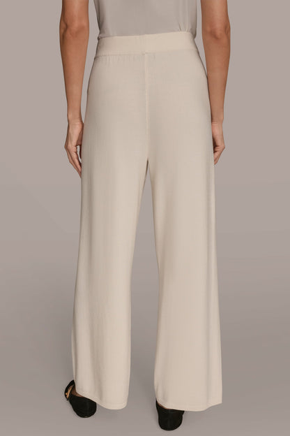 HIGH-RISE WIDE-LEG SWEATER ANKLE PANT - cream