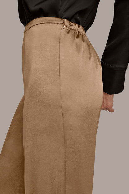 WIDE LEG PULL ON PANT - FAWN
