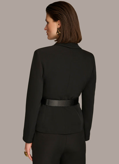 BELTED BLAZER - Black
