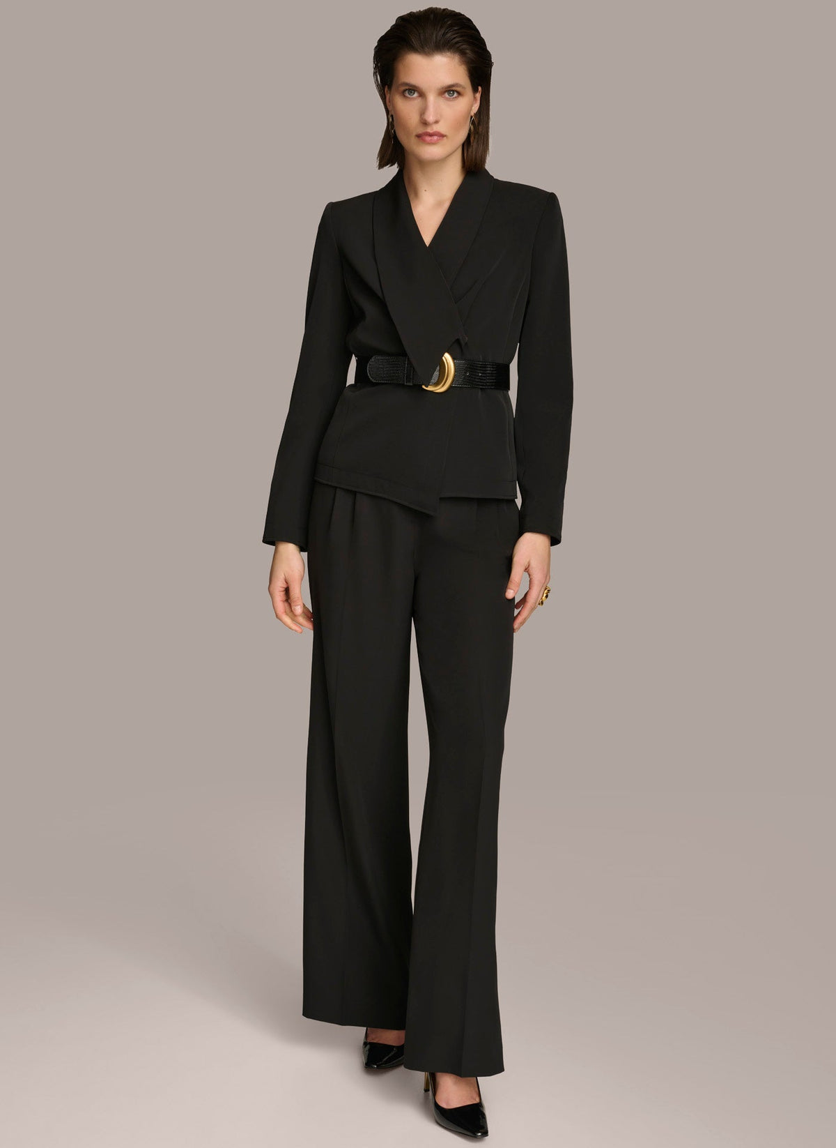 BELTED BLAZER - Black